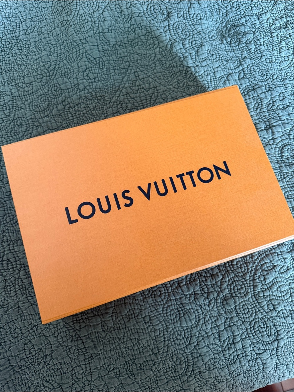 Louis Vuitton Orange Box with Black Logo